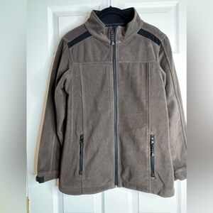 River's End Women's Small Brown Fleece Jacket Outerwear Full Zip Sweater Top S